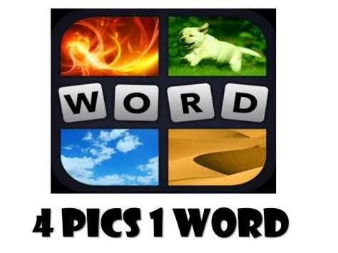 4 Pics 1 word PowerPoint Game Template .